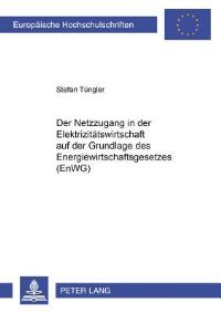 Book Cover for Der Netzzugang in Der Elektrizitatswirtschaft Auf Der Grundlage Des Energiewirtschaftsgesetzes (EnWG) by Stefan Tüngler