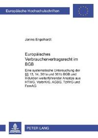 Book Cover for Europaisches Verbrauchervertragsrecht Im BGB by Janine Engelhardt