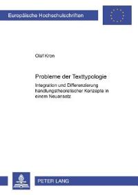 Book Cover for Probleme Der Texttypologie by Olaf Kron