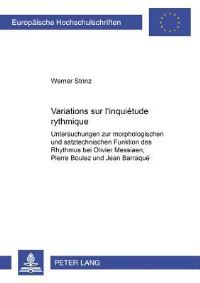 Book Cover for Variations Sur L'inquietude Rythmique by Werner Strinz