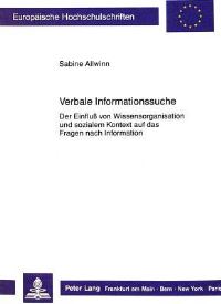 Book Cover for Verbale Informationssuche by Sabine Allwinn