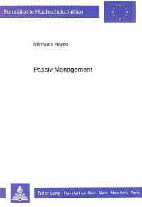 Book Cover for Passiv-Management by Manuela Heyns