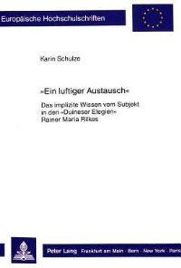 Book Cover for «Ein Luftiger Austausch>> by Karin Schulze