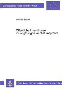 Book Cover for Offentliche Investitionen Im Langfristigen Wachstumsprozess by Michael Brune