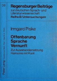 Book Cover for Offenbarung - Sprache - Vernunft by Irmgard Piske