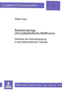 Book Cover for Booleschwertige Und Probabilistische Meßtheorie by Dieter Heyer