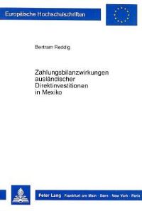 Book Cover for Zahlungsbilanzwirkungen Auslandischer Direktinvestitionen in Mexiko by Bertram Reddig