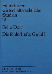 Book Cover for Die Fehlerhafte GmbH by Felix Dörr
