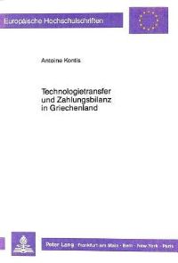 Book Cover for Technologietransfer Und Zahlungsbilanz in Griechenland by Antoine Kontis