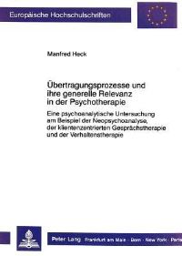 Book Cover for Ubertragungsprozesse Und Ihre Generelle Relevanz in Der Psychotherapie by Manfred Heck