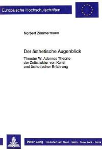 Book Cover for Der Asthetische Augenblick by Norbert Zimmermann