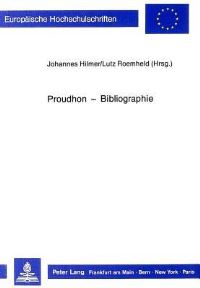 Book Cover for Proudhon - Bibliographie by Lutz Roemheld, Johannes Hilmer