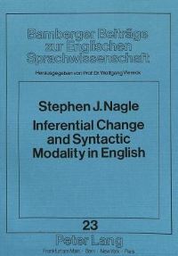 Book Cover for Inferential Change and Syntactic Modality in English by Stephen J Nagle