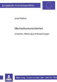 Book Cover for Wechselkursunsicherheit by Josef Wallner