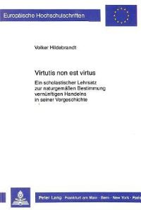 Book Cover for Virtutis Non Est Virtus by Volker Hildebrandt