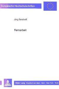 Book Cover for Fernarbeit by Jörg Sandvoß