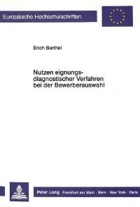 Book Cover for Nutzen Eignungsdiagnostischer Verfahren Bei Der Bewerberauswahl by Erich Barthel
