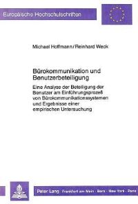Book Cover for Burokommunikation Und Benutzerbeteiligung by Reinhard Weck, Michael Hoffmann