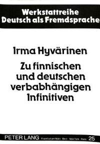 Book Cover for Zu Finnischen Und Deutschen Verbabhangigen Infinitiven by Irma Hyvärinen