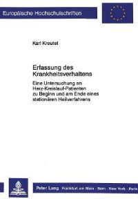 Book Cover for Erfassung Des Krankheitsverhaltens by Karl Kreutel