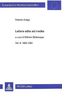 Book Cover for Lettere Edite Ed Inedite by Roberto Ardigò