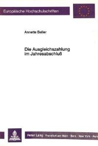 Book Cover for Die Ausgleichszahlung Im Jahresabschluß by Annette Beller