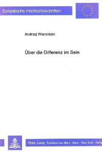Book Cover for Uber Die Differenz Im Sein by Andrzej Wiercinski