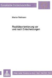 Book Cover for Realitatsorientierung Vor Und Nach Entscheidungen by Marion Reilmann