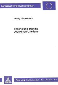 Book Cover for Theorie Und Training Deduktiven Urteilens by Herwig Hinnersmann