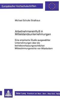 Book Cover for Arbeitnehmereinfluß in Mittelstandsunternehmungen by Michael Schulte Strathaus