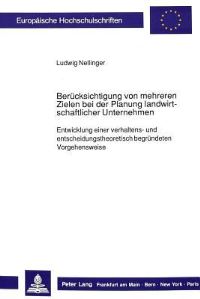 Book Cover for Berucksichtigung Von Mehreren Zielen Bei Der Planung Landwirtschaftlicher Unternehmen by Ludwig Nellinger