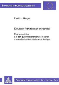 Book Cover for Deutsch-Franzosischer Handel by Patrick J Mange