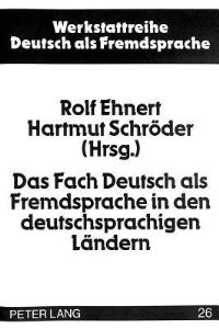 Book Cover for Das Fach Deutsch Als Fremdsprache in Den Deutschsprachigen Landern by Hartmut Schröder, Rolf Ehnert