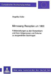 Book Cover for Minnesang-Rezeption Um 1800 by Angelika Koller