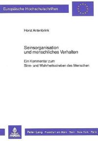 Book Cover for Seinsorganisation Und Menschliches Verhalten by Horst Antenbrink