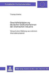 Book Cover for Geschaftsfeldplanung Deutscher Großunternehmen Der Chemischen Industrie by Thomas Kiehne