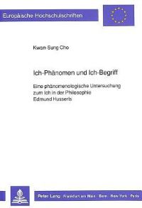 Book Cover for Ich-Phanomen Und Ich-Begriff by KwanSung Cho