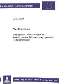Book Cover for Nichttheoreme by Gerd Döben