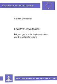 Book Cover for Effektive Umweltpolitik by Gerhard Uebersohn
