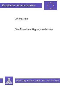 Book Cover for Das Normbestatigungsverfahren by Detlev B Rein