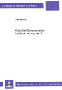 Book Cover for Verhullte Obliegenheiten Im Versicherungsrecht by Uwe Schütte