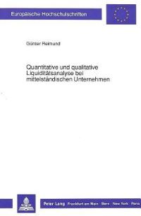 Book Cover for Quantitative Und Qualitative Liquiditatsanalyse Bei Mittelstandischen Unternehmen by Günter Reimund