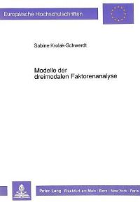Book Cover for Modelle Der Dreimodalen Faktorenanalyse by Sabine KrolakSchwerdt