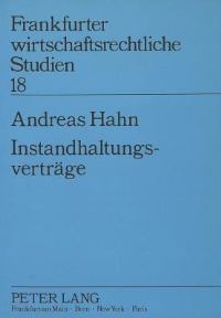 Book Cover for Instandhaltungsvertrage by Andreas Hahn