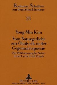 Book Cover for Vom Naturgedicht Zur Okolyrik in Der Gegenwartspoesie by YongMin Kim