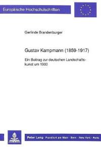 Book Cover for Gustav Kampmann (1859-1917) by Gerlinde Brandenburger