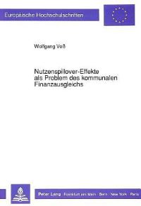 Book Cover for Nutzenspillover-Effekte Als Problem Des Kommunalen Finanzausgleichs by Wolfgang Voß