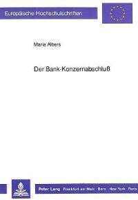 Book Cover for Der Bank-Konzernabschluß by Maria Albers