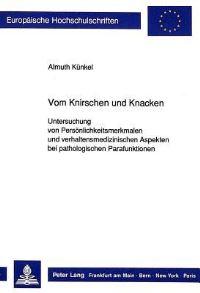 Book Cover for Vom Knirschen Und Knacken by Almuth Künkel
