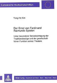 Book Cover for Der Ernst Von Ferdinand Raimunds Spielen by YongHo Kim